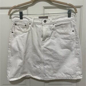 White Denim Skirt